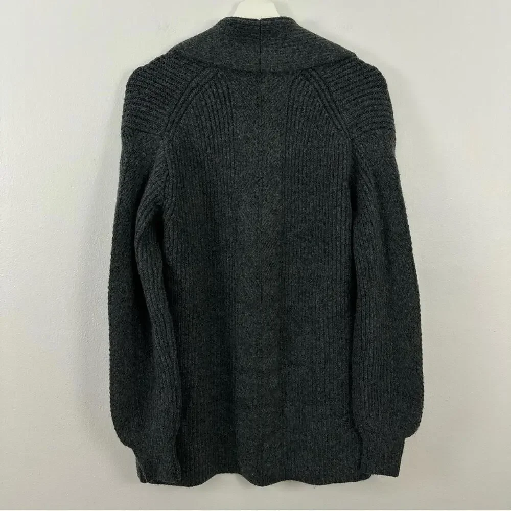 NWT LOFT Gray Open Front Cardigan Sweater Women's Size S